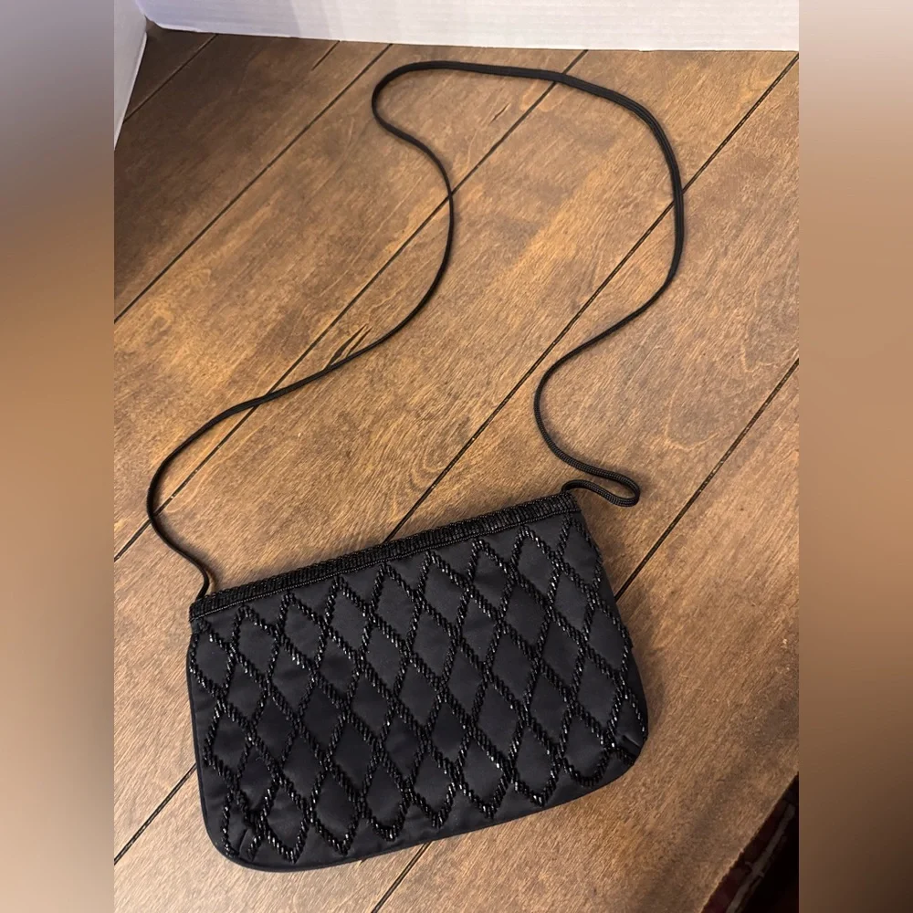 Pacific Connections Black Beaded Women's Bag - Picture 1 of 4